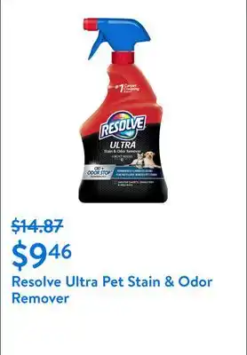 Walmart Resolve Ultra Pet Stain & Odor Remover offer