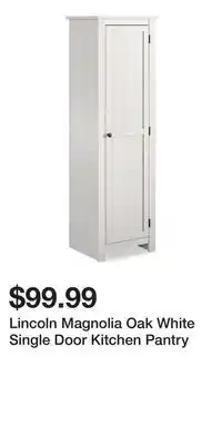 Big Lots Lincoln Magnolia Oak White Single Door Kitchen Pantry offer