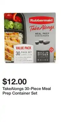 Big Lots TakeAlongs 30-Piece Meal Prep Container Set offer