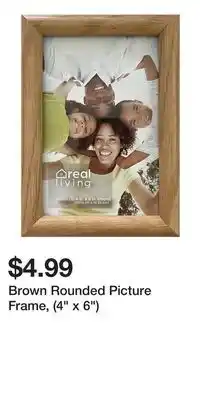 Big Lots Brown Rounded Picture Frame, (4 x 6) offer