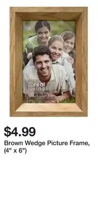 Big Lots Brown Wedge Picture Frame, (4 x 6) offer