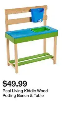 Big Lots Real Living Kiddie Wood Potting Bench & Table offer