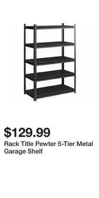 Big Lots Rack Title Pewter 5-Tier Metal Garage Shelf offer