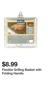 Big Lots Flexible Grilling Basket with Folding Handle offer