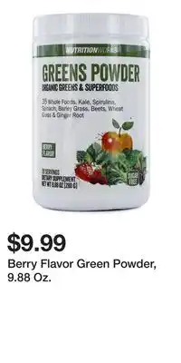 Big Lots Berry Flavor Green Powder, 9.88 Oz offer