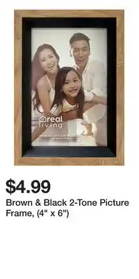 Big Lots Brown & Black 2-Tone Picture Frame, (4 x 6) offer