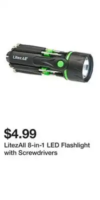 Big Lots LitezAll 8-in-1 LED Flashlight with Screwdrivers offer