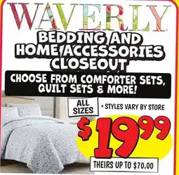 Ollie's AND BEDDING AND HOME ACCESSORIES offer