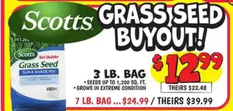 Ollie's SCOTTS 3 LB. BAG GRASS SEED offer