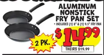 Ollie's ALUMINUM NONSTICK FRY PAN SET offer