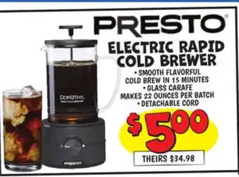 Ollie's ELECTRIC RAPID COLD BREWER offer