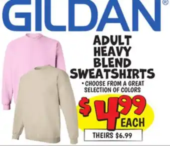 Ollie's ADULT HEAVY BLEND SWEATSHIRTS offer