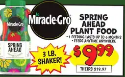 Ollie's MIRACLE-GRO SPRING AHEAD PLANT FOOD offer