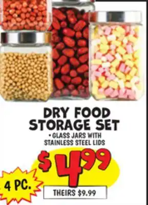 Ollie's 4 PC. DRY FOOD STORAGE SET offer