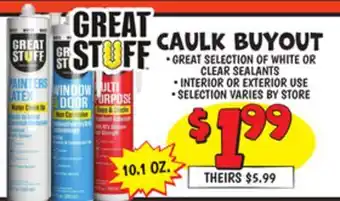 Ollie's CAULK BUYOUT offer