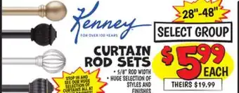 Ollie's 28-48 CURTAIN ROD SETS offer