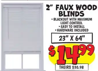 Ollie's 2 FAUX WOOD BLINDS offer