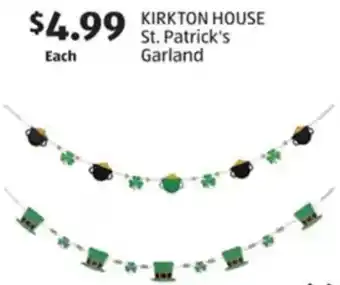 Aldi Kirkton house st. patrick's garland offer