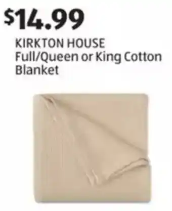 Aldi Kirkton house full/queen or king cotton blanket offer