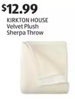 Aldi Kirkton house velvet plush sherpa throw offer