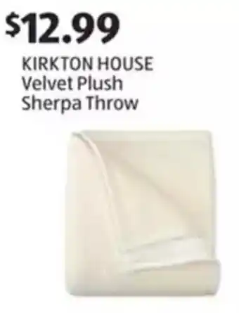 Aldi Kirkton house velvet plush sherpa throw offer