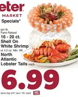 Harris Teeter Shell On White Shrimp or North Atlantic Lobster Tails offer