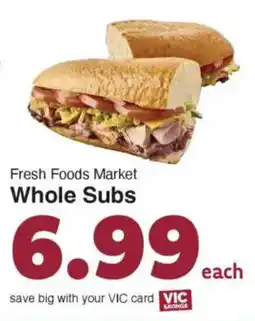 Harris Teeter Fresh foods market whole subs offer