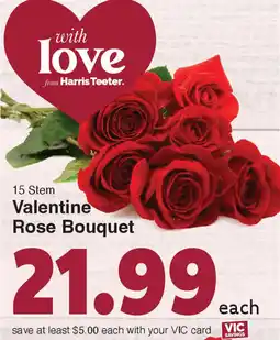 Harris Teeter Valentine Rose Bouquet offer