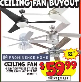 Ollie's CEILING FAN offer