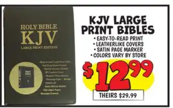 Ollie's KJV LARGE PRINT BIBLES offer