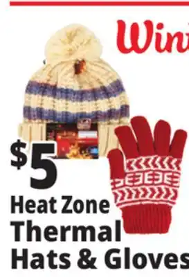 Ocean State Job Lot Heat Zone Thermal Hats & Gloves offer