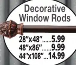 Ocean State Job Lot Decorative Window Rods offer