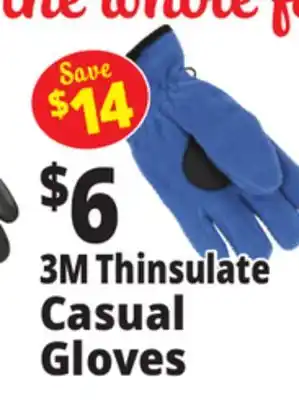 Ocean State Job Lot 3M Thinsulate Casual Gloves offer