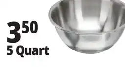 Ocean State Job Lot Stainless Steel Mixing Bowl 5 Qt offer