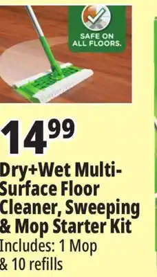 Ocean State Job Lot Dry+Wet Multi- Surface Floor Cleaner, Sweeping & Mop Starter Kit offer