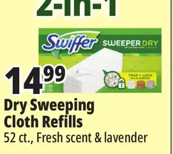 Ocean State Job Lot Swiffer Sweeper Dry Sweeping Cloth Refills Febreze Lavender 52-count offer