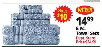 Ocean State Job Lot 6 Pc. Towel Sets offer