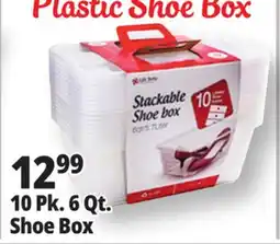 Ocean State Job Lot Clear Storage 6 Qt Shoe Boxes with Lids 10 Count offer