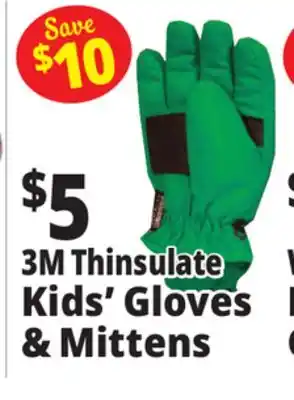 Ocean State Job Lot Kids Fleece Winter Gloves offer