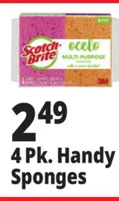 Ocean State Job Lot Scotch-Brite Ocelo Multi-Purpose 3M Sponges 4 Count offer