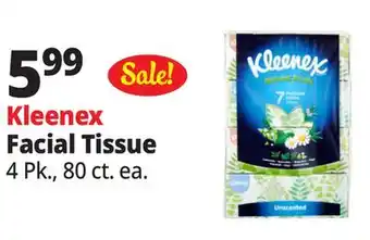 Ocean State Job Lot Kleenex Natural Fresh Unscented Tissues 4 Pack offer