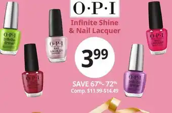 Ocean State Job Lot O.P.I Infinite Shine & Nail Lacquer offer