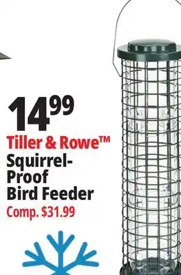 Ocean State Job Lot Tiller & Rowe Squirrel Proof Bird Feeder offer