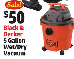 Ocean State Job Lot BLACK + DECKER Wet/Dry Vacuum 5 Gal offer