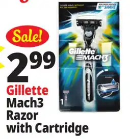 Ocean State Job Lot Gillette Mach3 Men's Razor Handle with Cartridge Refill offer