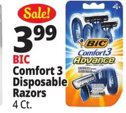 Ocean State Job Lot BIC Comfort 3 Advance Razor Blades 4 Count offer