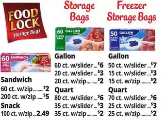 Ocean State Job Lot Food Lock Storage Bags offer