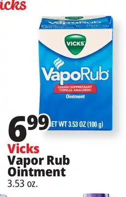 Ocean State Job Lot Vicks VapoRub Cough Suppressant Topical Analgesic Ointment 3.53 oz offer