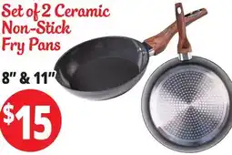 Ocean State Job Lot KLOK Ceramic Nonstick Frypan Set 2 Piece offer