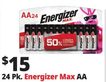 Ocean State Job Lot Energizer Max Alkaline AA Batteries 24-Pack offer